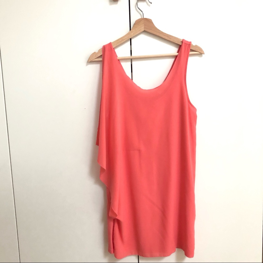 Zara Coral Chiffon Dress